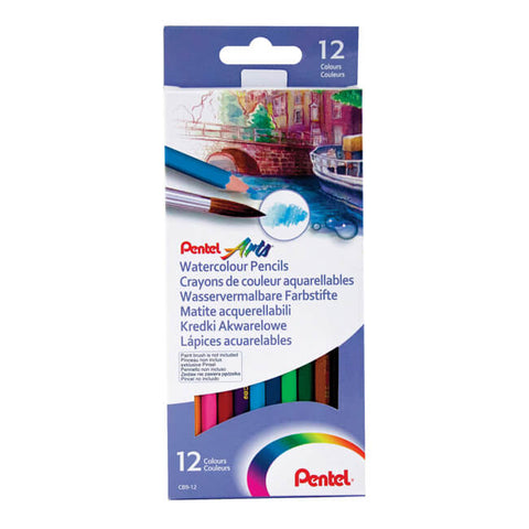 Pentel Watercolour Pencils, 12 Pack