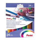 Pentel Watercolour Pencil Crayons, 24 Pack