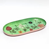 Oval Enamel Tray, Festival of Flowers