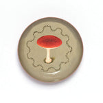 Enamel Printed Tray, Mushroom