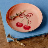 Cherries Round Enamel Tray