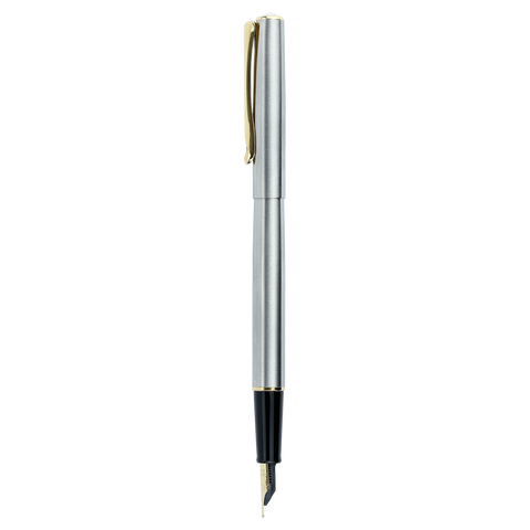 Diplomat Traveller Fountain Pen, Stainless Steel Gold