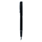 Diplomat Traveller Fountain Pen, Black Lacquer Chrome