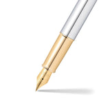 Sheaffer® 100 Chrome with Gold Trims Fountain Pen
