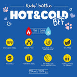 Legami Kitty Vacuum Bottle for Kids, Hot & Cold