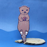 Ark Leather Bookmark, Otter
