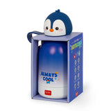 Legami Penguin Vacuum Bottle for Kids, Hot & Cold