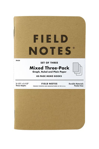 Field Notes Original Kraft Memo Books, 3 Pack