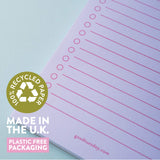 To Do List Pad, Lilac & Plum