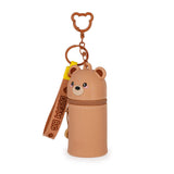 Teddy Bear Coin Purse with Key Ring, Mini Kawaii