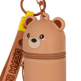 Teddy Bear Coin Purse with Key Ring, Mini Kawaii