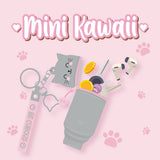 Legami Kitty Coin Purse with Key Ring, Mini Kawaii