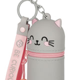 Legami Kitty Coin Purse with Key Ring, Mini Kawaii