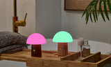 Alice Mushroom Mini Lamp, Walnut