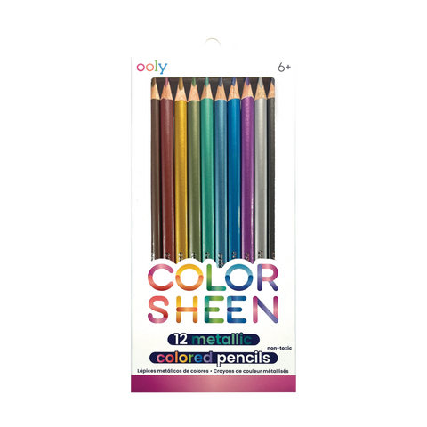 ooly Colour Sheen Metallic Coloured Pencils - Set of 12