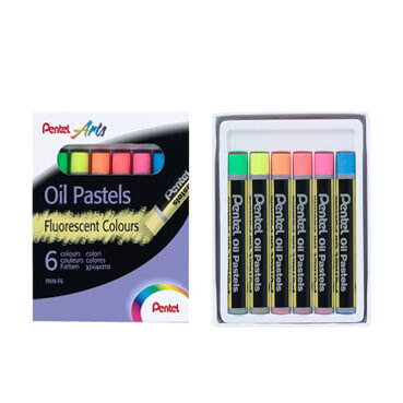 Pentel Pastels, Fluorescent, 6 Pack