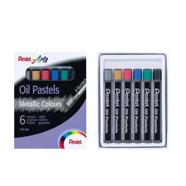 Pentel Pastels Metallic, 6 Pack