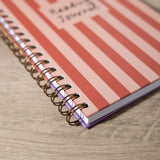 Reading Journal A5, Hardback, Deckchair Stripe