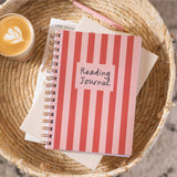 Reading Journal A5, Hardback, Deckchair Stripe