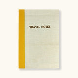 Linen Map Travel Notes with Yellow Binding