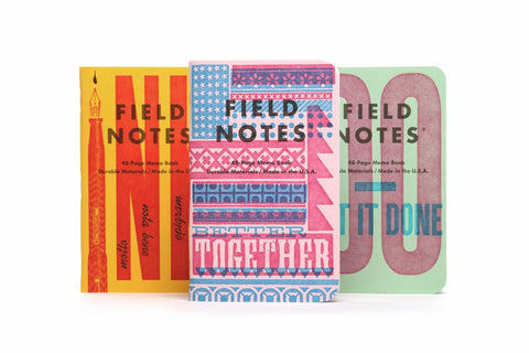 Field Notes Quarterly Edition 'The United States of Letterpress' Memo Books, 3 Pack