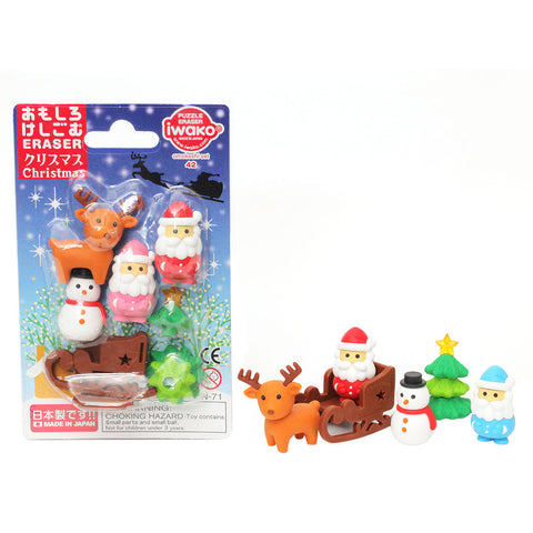 Iwako Christmas Themed Erasers