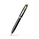 Sheaffer® 100 Glossy Black Ballpoint Pen With Gold Trims