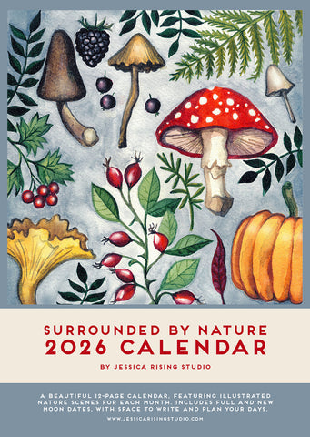 Jessica Rising Studio, Surrounded By Nature 2026 Wall Calendar
