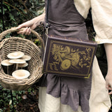 Luxury Gold Foiled Secrets of the Forest Floor Crossbody Book Bag
