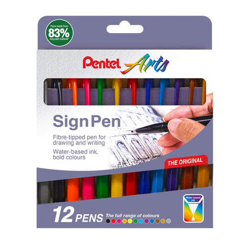 Pentel Sign Pen, Pack of 12