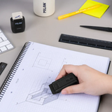 Milan Black nata® erasers 320 with Office case, Shadow
