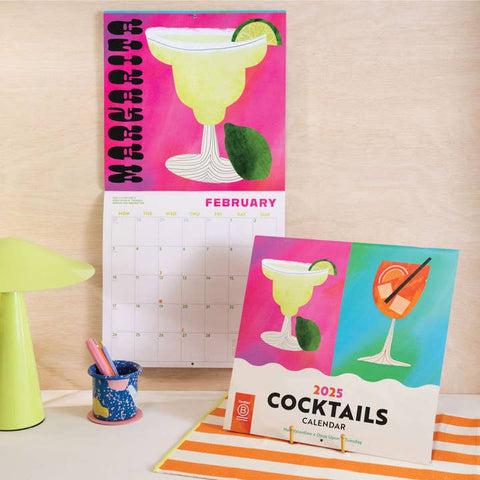 2025 Wall Calendar, Cocktails