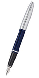 Cross Calais™ Chrome & Blue Lacquer Stainless Steel Fountain Pen