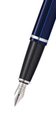 Cross Calais™ Chrome & Blue Lacquer Stainless Steel Fountain Pen