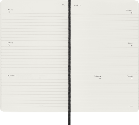 Moleskine 2024 Horizontal/ Week to View Planner, Large, Soft Cover
