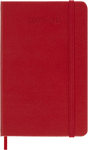 Moleskine Classic Diary 2025/2026, Pocket 18-Month Weekly with Notebook, Hard Cover
