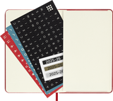 Moleskine Classic Diary 2025/2026, Pocket 18-Month Weekly with Notebook, Hard Cover