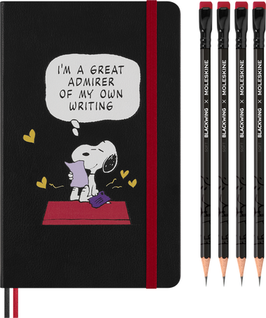 Peanuts x Moleskine Notebook & Blackwing Pencil Set, Gift Boxed