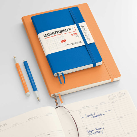 Leuchtturm1917 16 Month, Monthly Planner with Notebook 2025, B5 Softcover