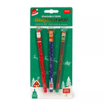 Legami Erasable Pens Set of 3 Christmas Pens