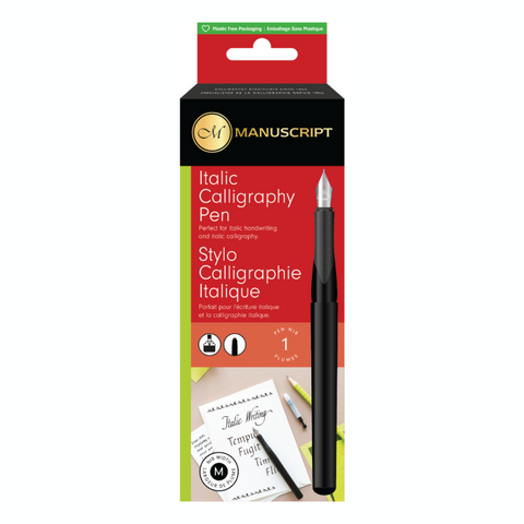 Manuscript Italic Calligraphy Pen Medium, Left Hand