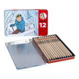 Tintin Set of 12 Coloured Pencils in Tin