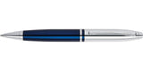 Cross Calais™ Chrome & Blue Lacquer Ballpoint Pen