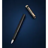 Waterman Impression Fountain Pen, Black with Gold Trim