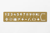 Traveler's Company Brass Template Bookmark, Numbers
