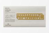 Traveler's Company Brass Template Bookmark, Numbers