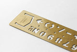 Traveler's Company Brass Template Bookmark, Numbers