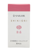 Sailor SHIKIORI Ink Cartridges For Fountain Pens, 8 Cartridges