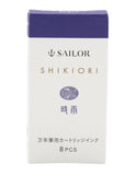 Sailor SHIKIORI Ink Cartridges For Fountain Pens, 8 Cartridges