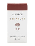 Sailor SHIKIORI Ink Cartridges For Fountain Pens, 8 Cartridges